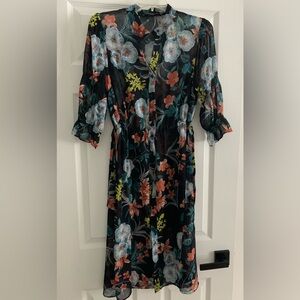Zara lightweight, completely sheer duster dress  size small